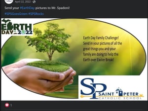 1- Earth day challenge FB post